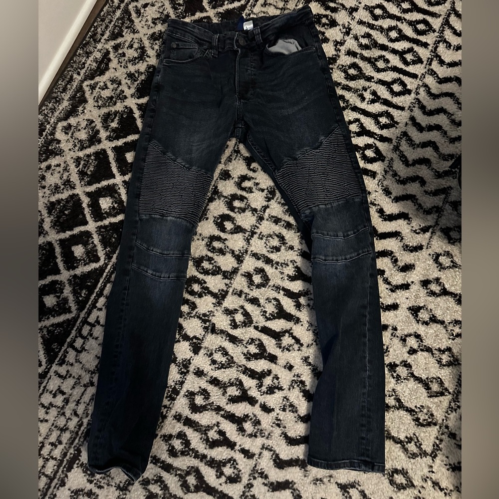 Skinny biker motto Jeans